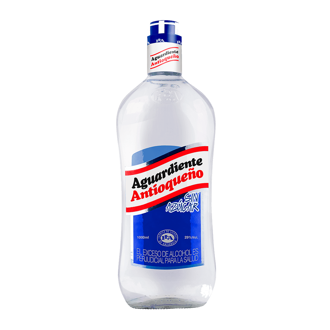 Botella original de Aguardiente Antioqueño Azul