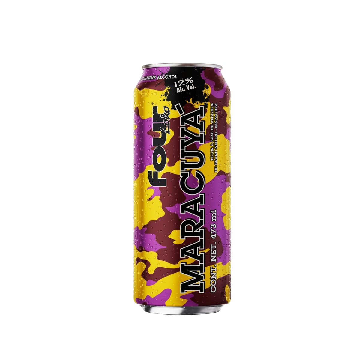 Botella original de Four Loko Maracuyá